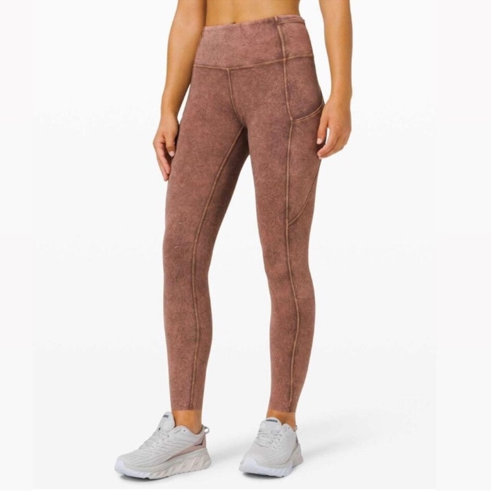 Lululemon Fast and Free Tight I| 25" Ice Dye *Non-Reflective - Size 4